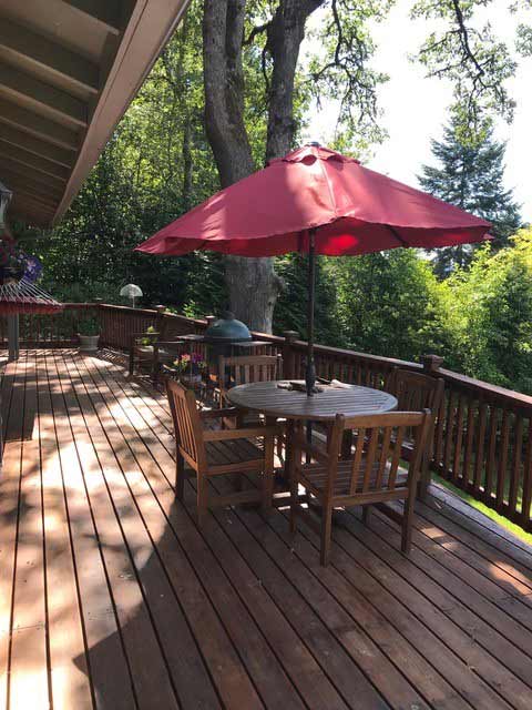 Cedar Deck Restored by Stom Painters, Inc